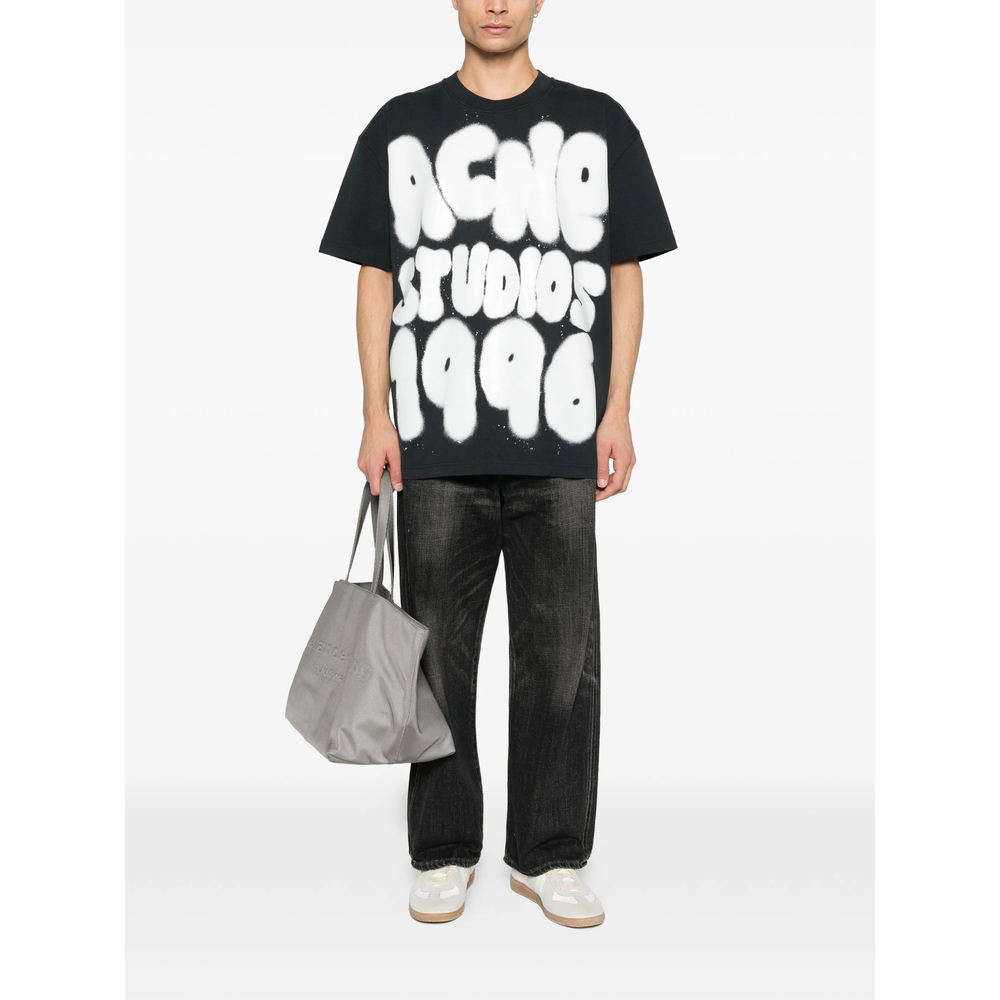 [Acne Studios] T-shirts Short Sleeve SS26 CL0333  BLKWH