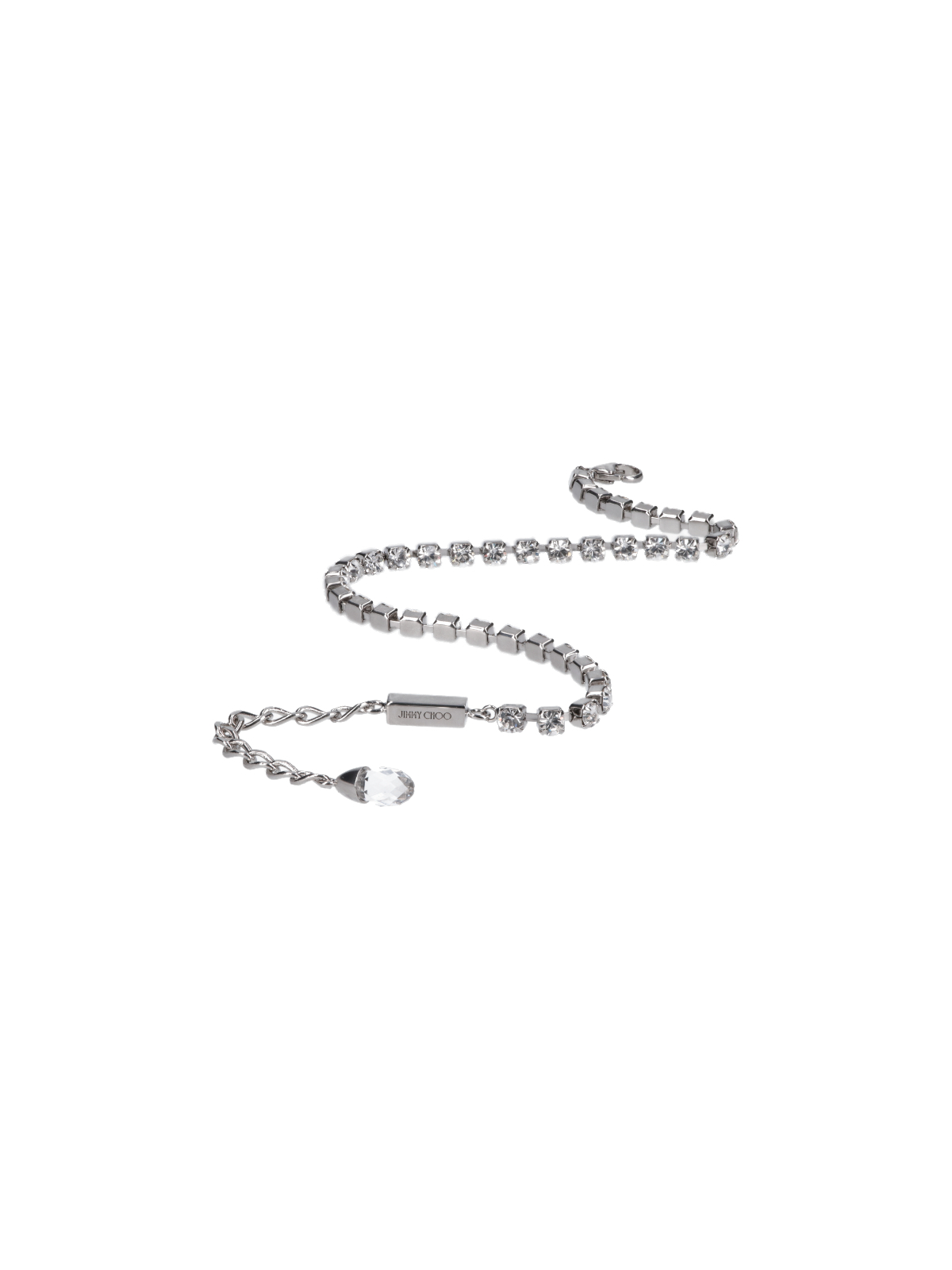 [Jimmy Choo] Bracelet FW26 SAEDA ANKLET XYDSILVER CRYSTAL
