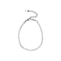 [Jimmy Choo] Bracelet FW26 SAEDA ANKLET XYDSILVER CRYSTAL