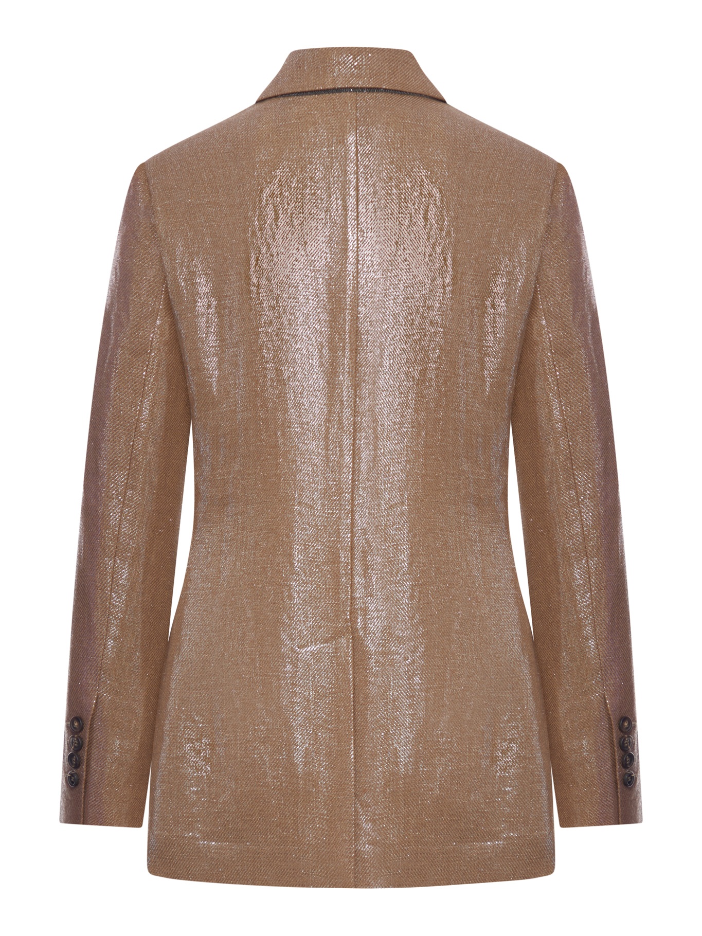 [Brunello Cucinelli] Leather Jacket SS26 ML5967091C7083 CUIR SILVER