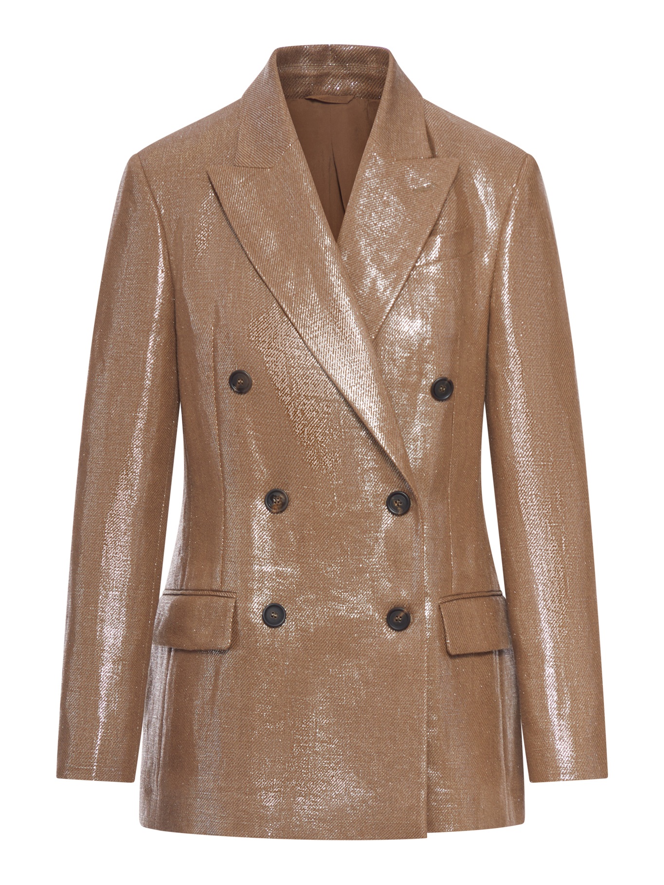 [Brunello Cucinelli] Leather Jacket SS26 ML5967091C7083 CUIR SILVER