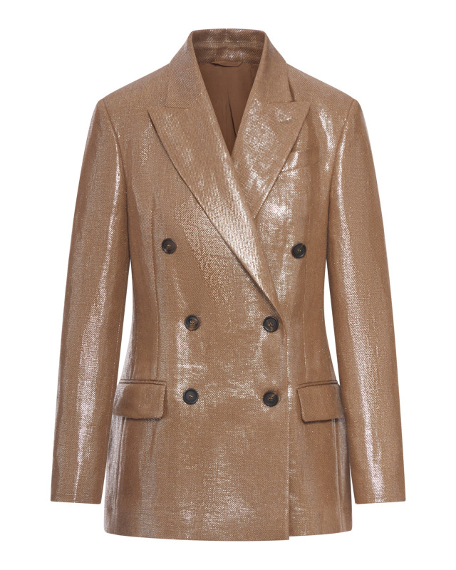 [Brunello Cucinelli] Leather Jacket SS26 ML5967091C7083 CUIR SILVER