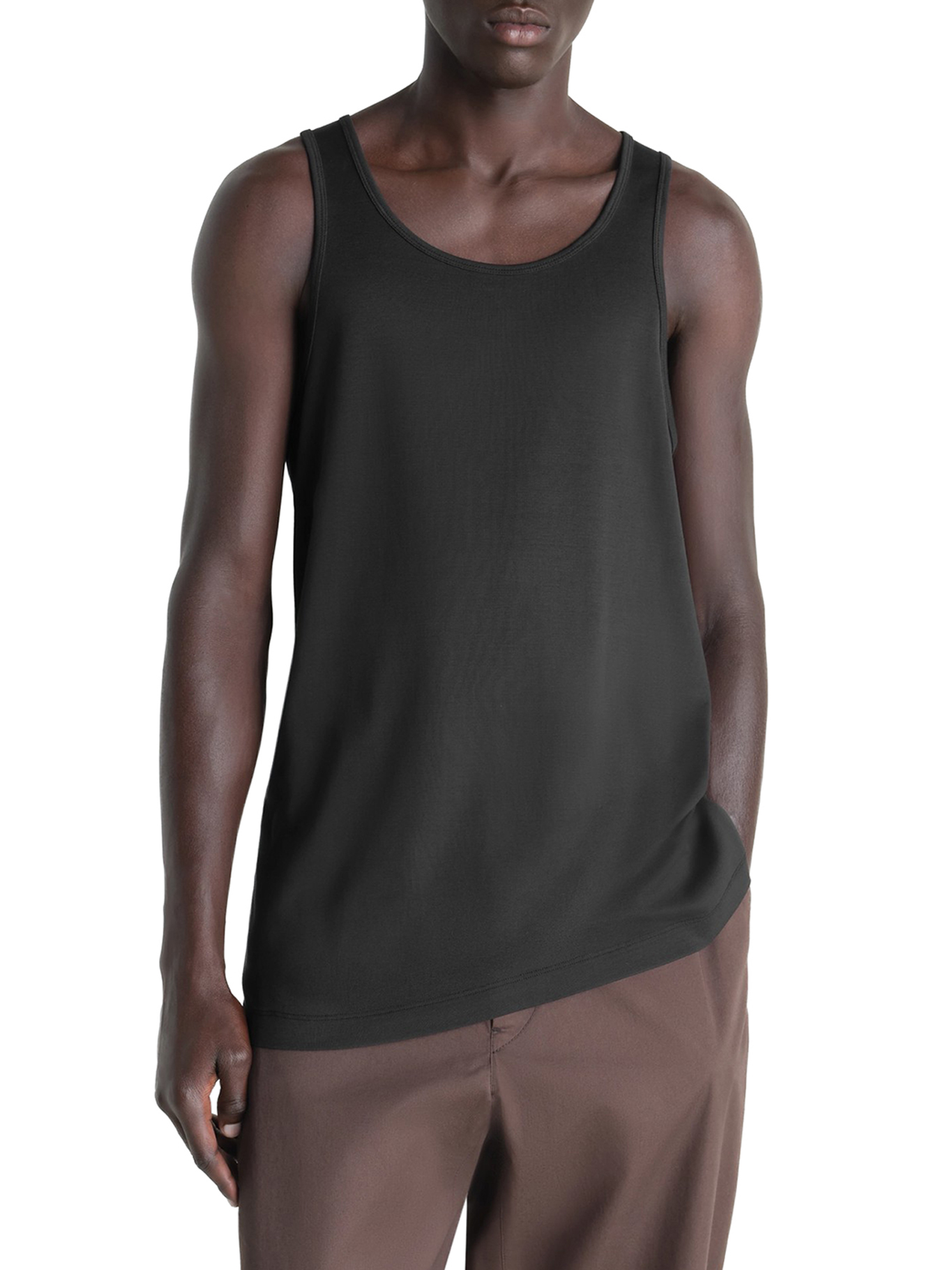 [LEMAIRE] T-shirts Sleeveless SS26 TS0029LJ1016BK998 SQUID INK