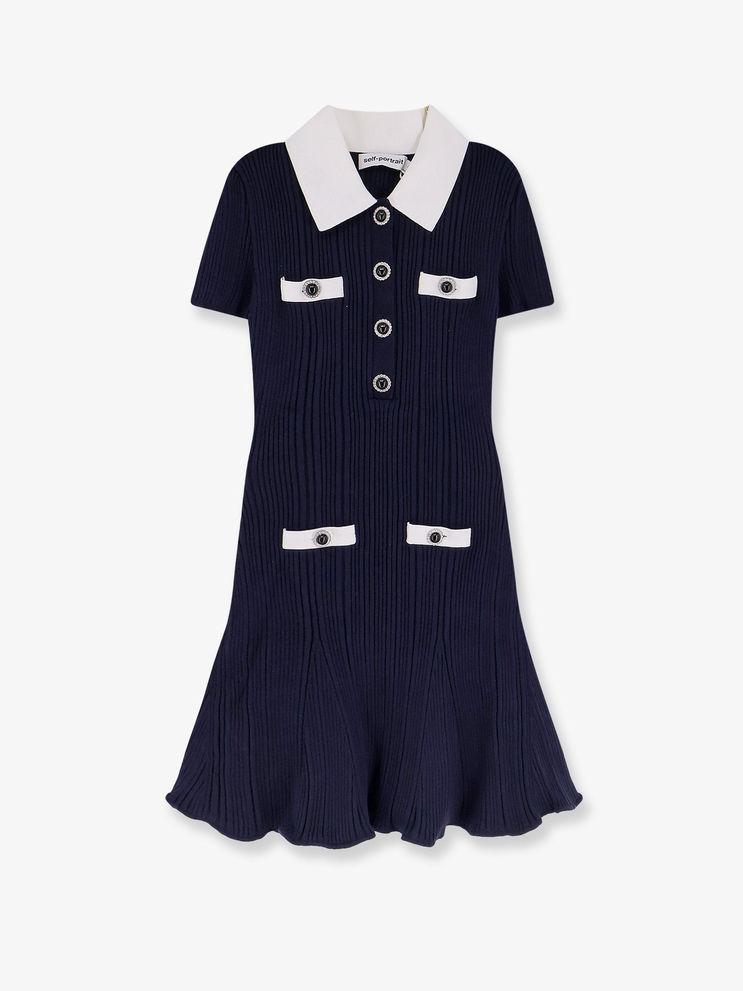 [SELF PORTRAIT] Short sleeve dress FW25 AW25014SNNAVY