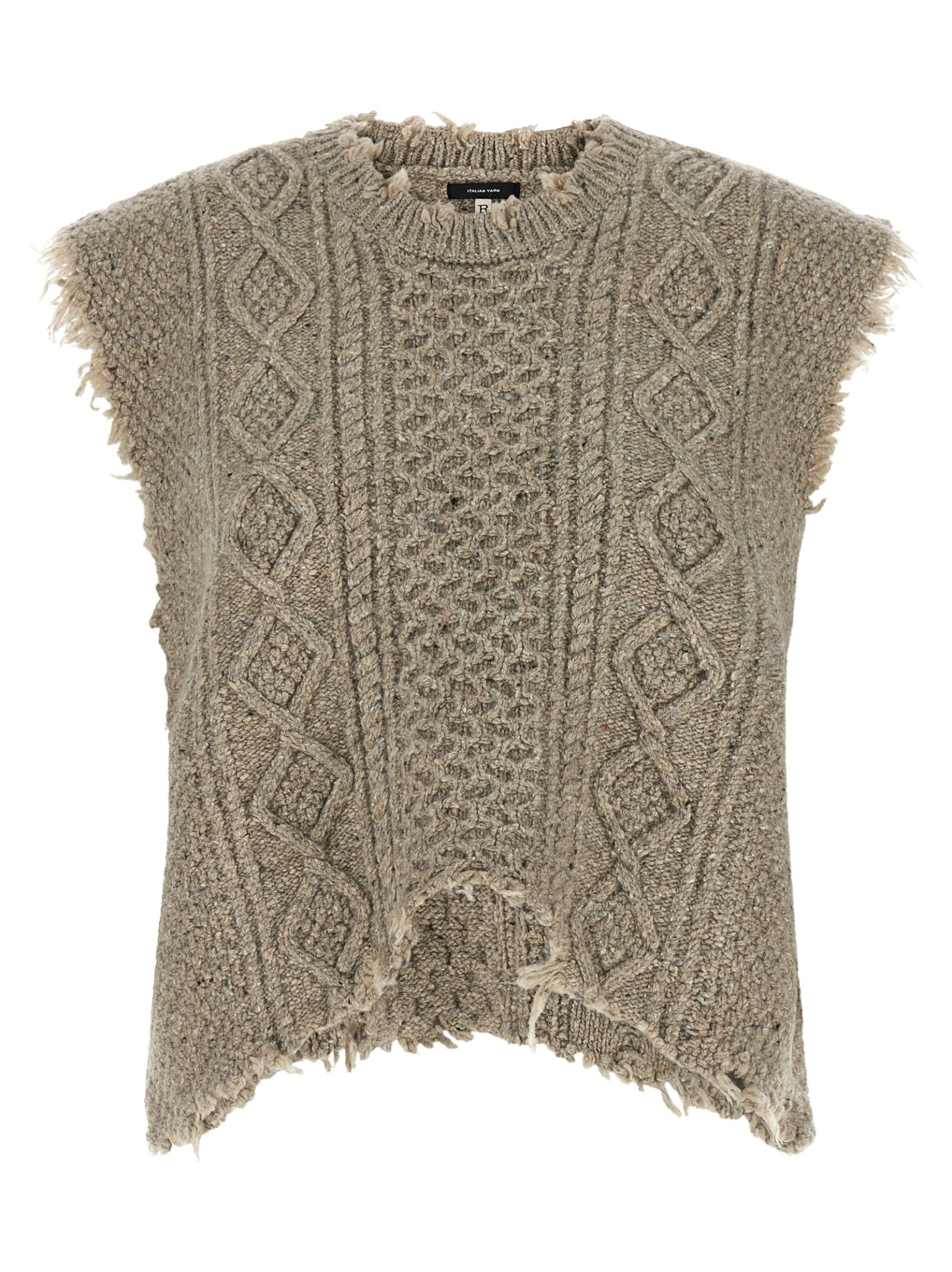 [R13] Knitwear FW26 R13WY228Y290ALIGHTHEATHERGREYTWEED