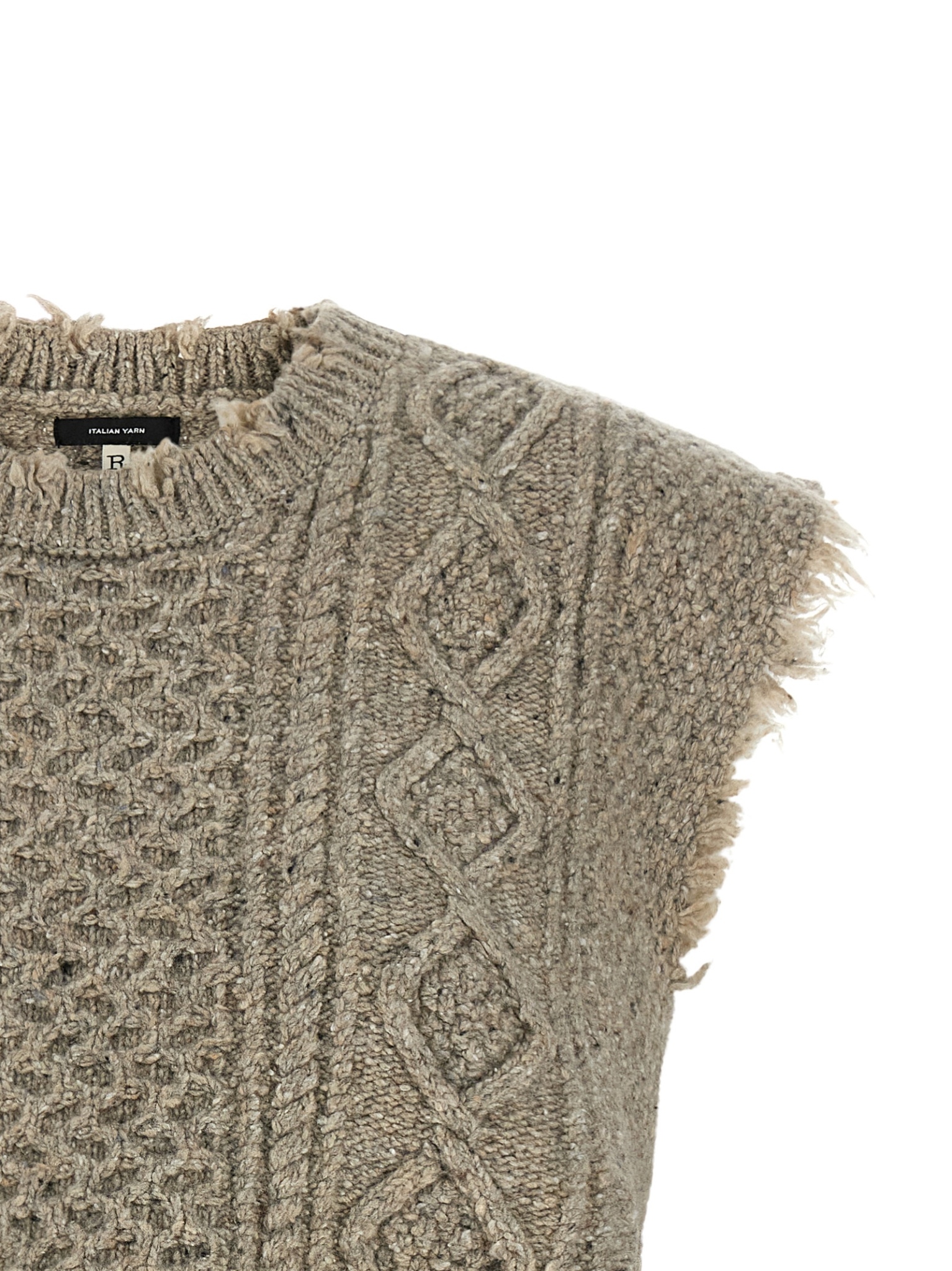 [R13] Knitwear FW26 R13WY228Y290ALIGHTHEATHERGREYTWEED