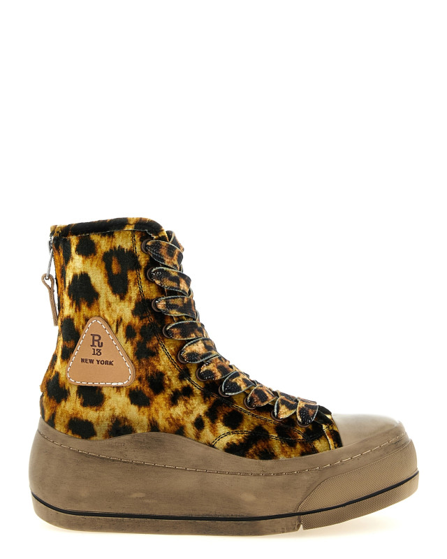 [R13] Sneakers FW26 R13S5037S280ZYELLOWVELVETLEOPARD