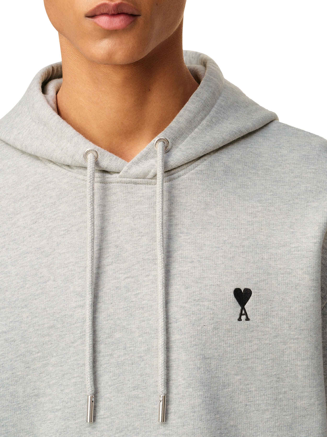 [Ami Paris] Hoodie FW26 HSW7647300951 GRIS CENDRE CHINE