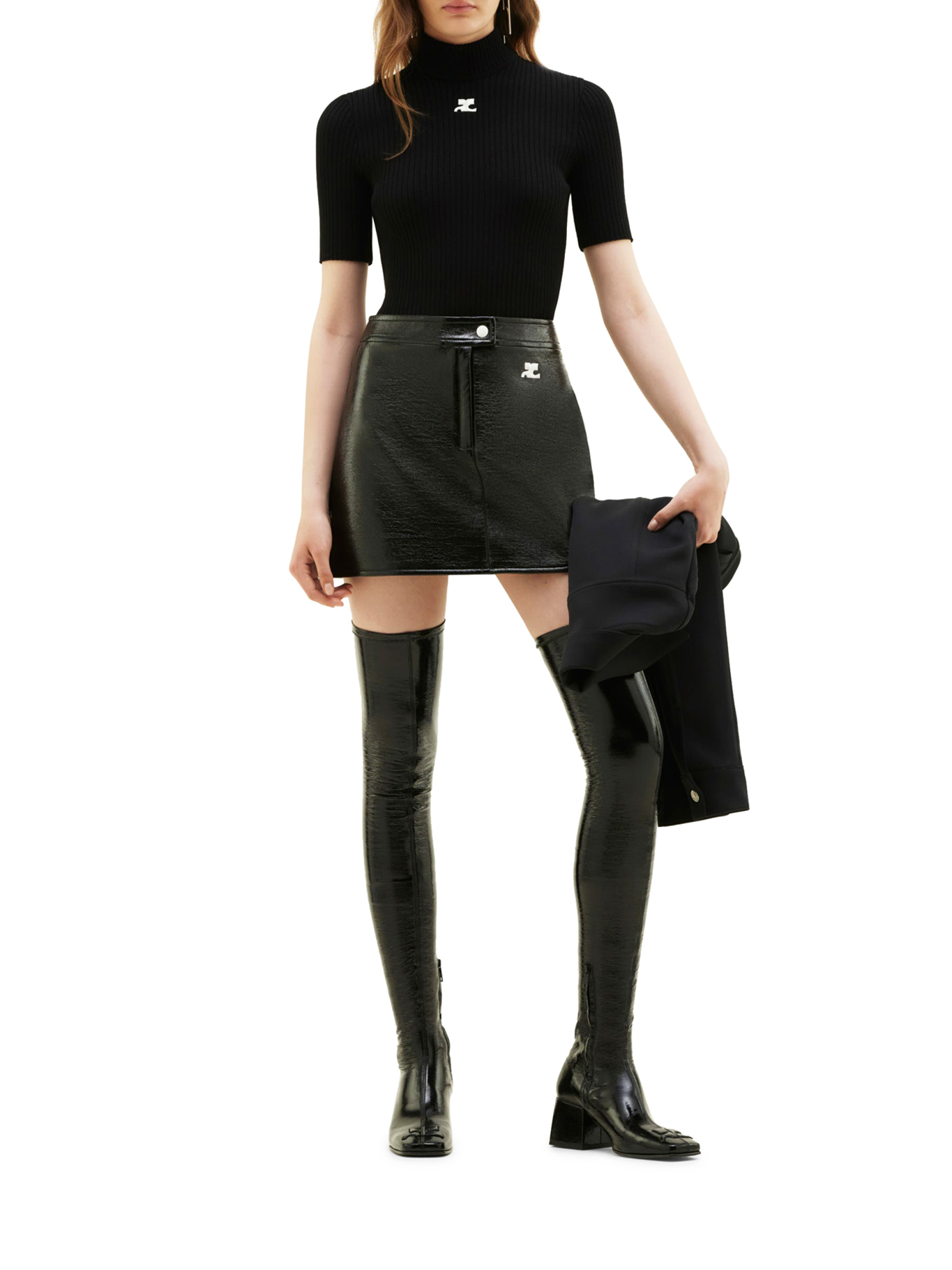 [Courreges] Knitwear FW26 PERMPU026FI00019999 BLACK