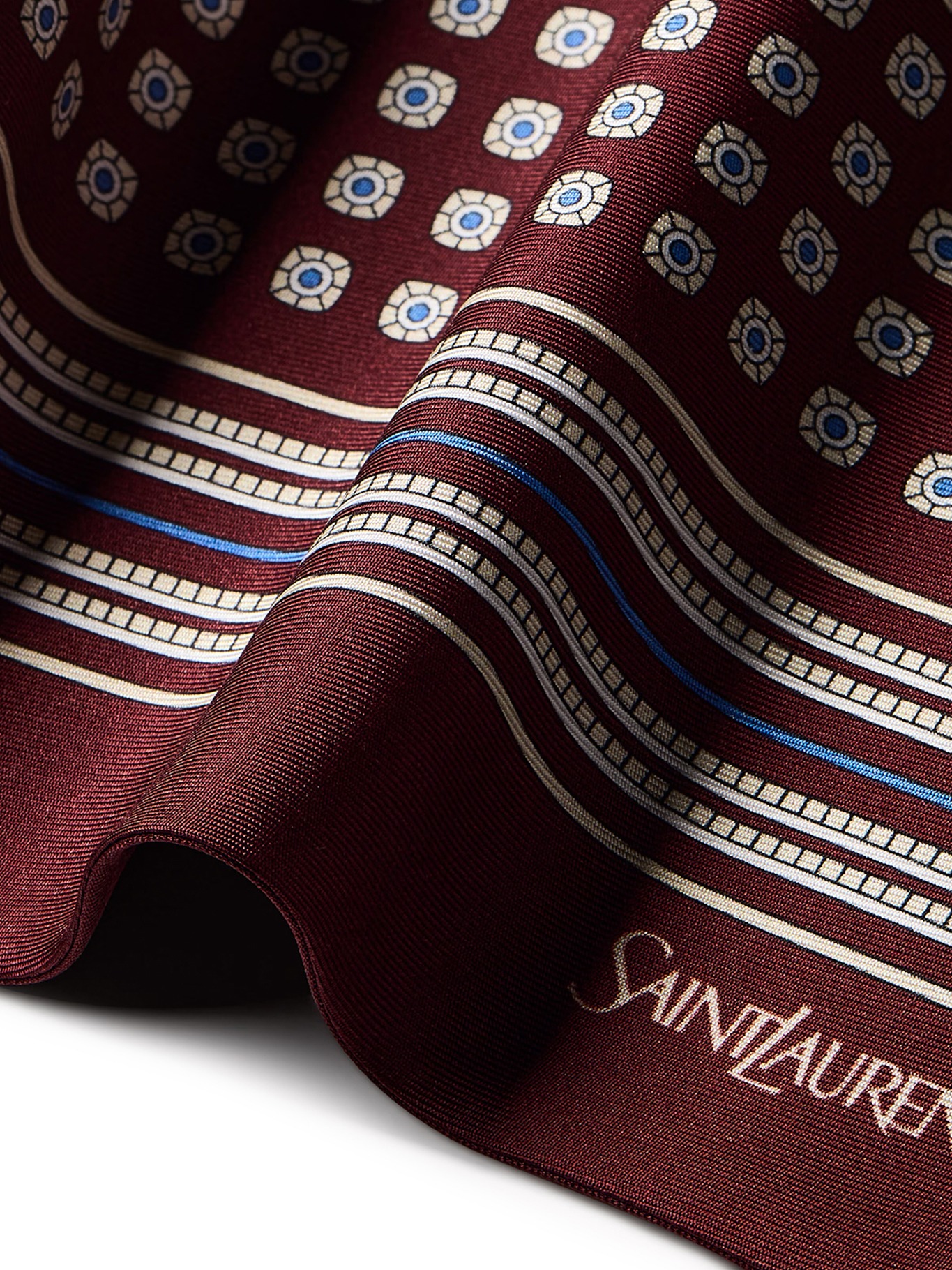 [Saint Laurent] Scarf FW26 8682563Y0016188 BORDEAUX MULTICOLOR