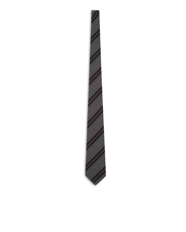 [Saint Laurent] Tie FW26 8249453Y0021063 BLACK LIGHT GREY