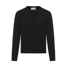 [Ami Paris] Cardigan FW26 HKC361001009 NOIR ROUGE
