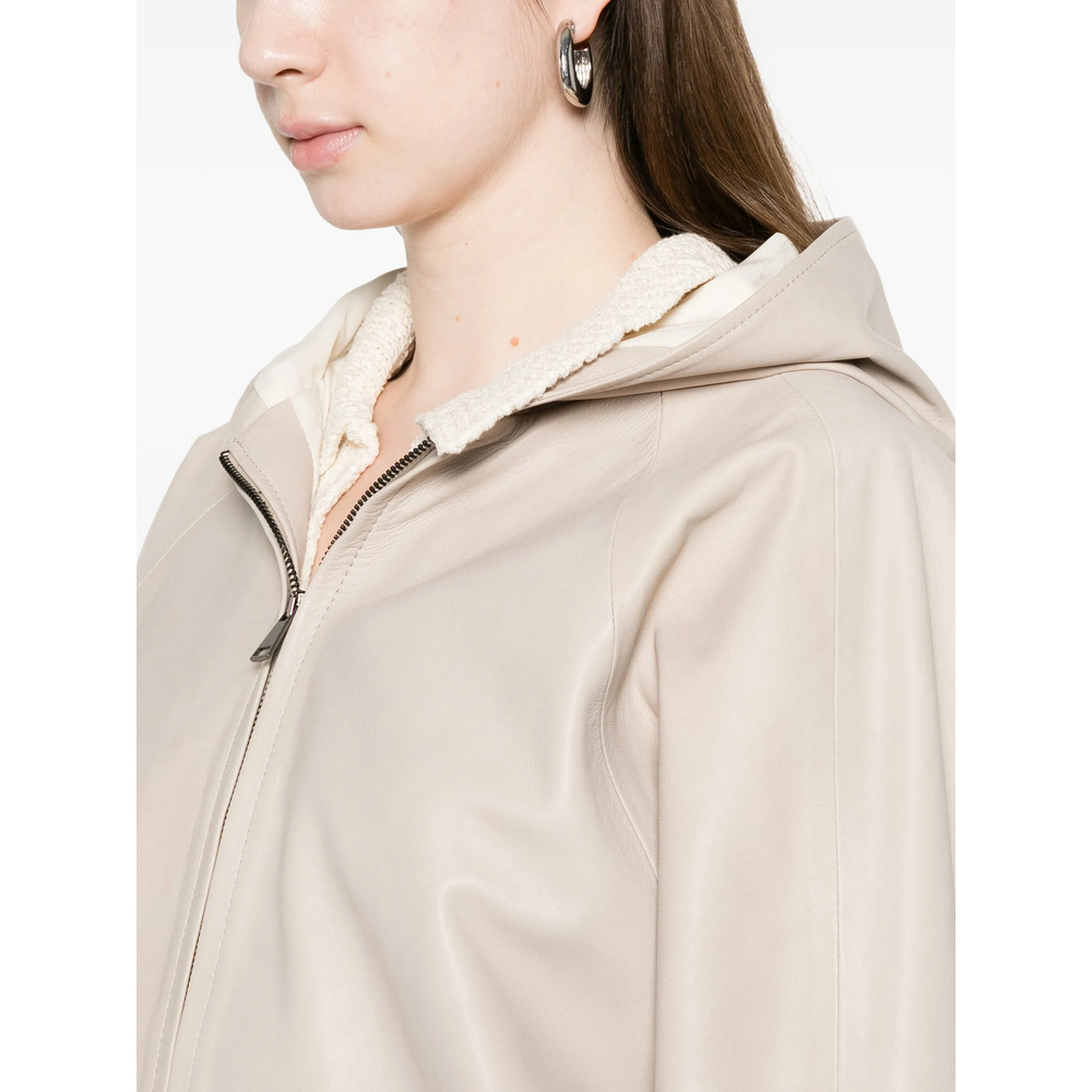 [SIMONETTA RAVIZZA] Leather Jacket SS26 S06JA391L16  NATUR