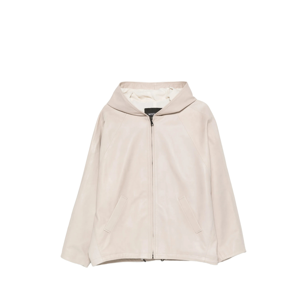 [SIMONETTA RAVIZZA] Leather Jacket SS26 S06JA391L16  NATUR