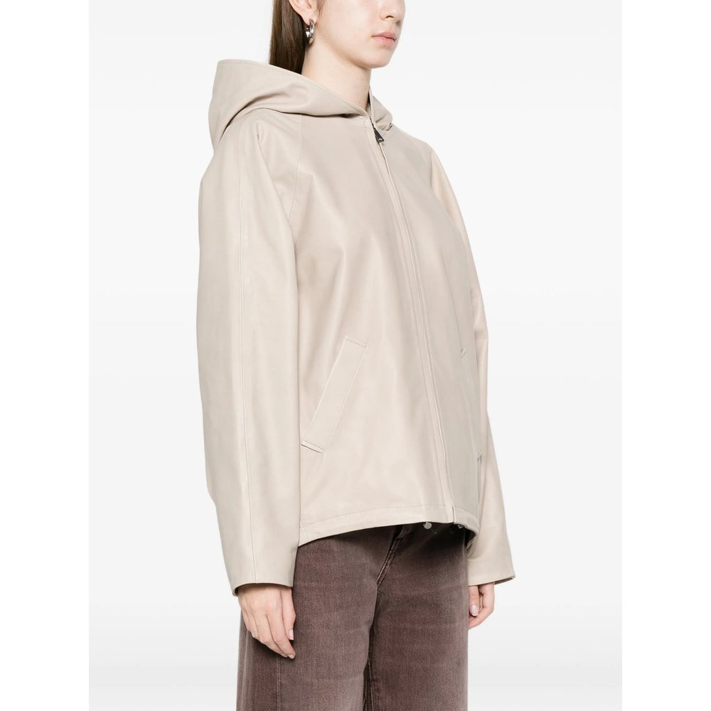 [SIMONETTA RAVIZZA] Leather Jacket SS26 S06JA391L16  NATUR