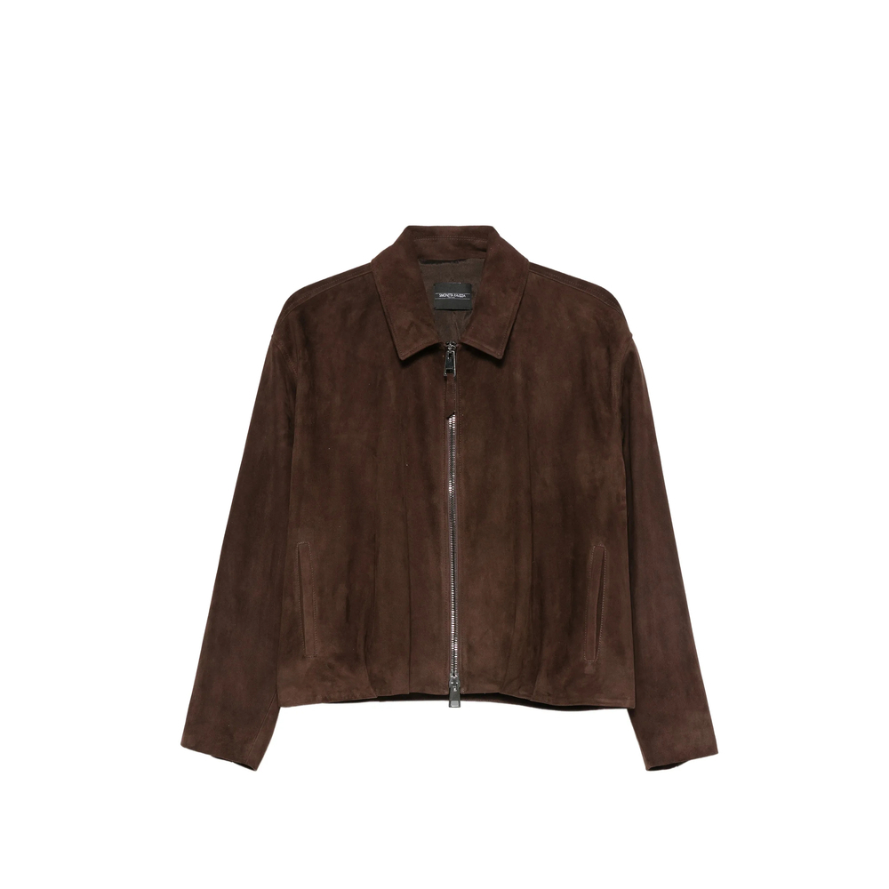 [SIMONETTA RAVIZZA] Leather Jacket SS26 S06JA409S1  MORO