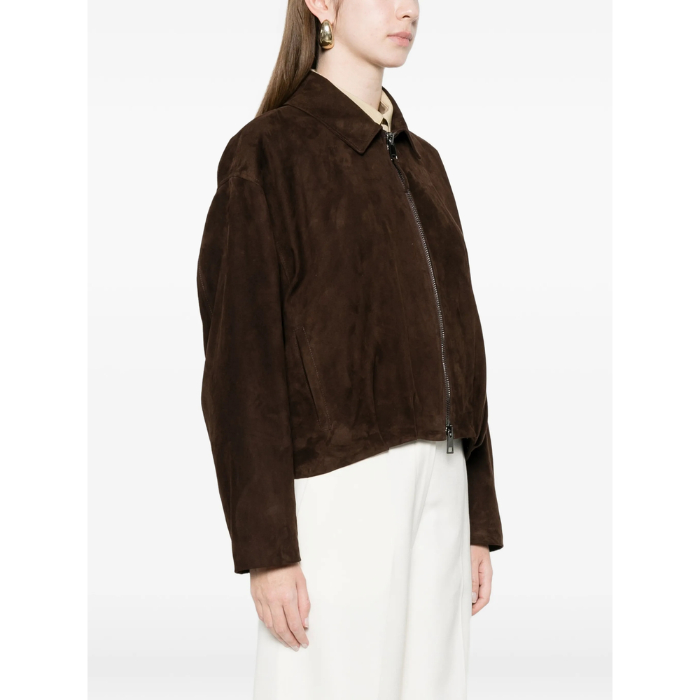 [SIMONETTA RAVIZZA] Leather Jacket SS26 S06JA409S1  MORO