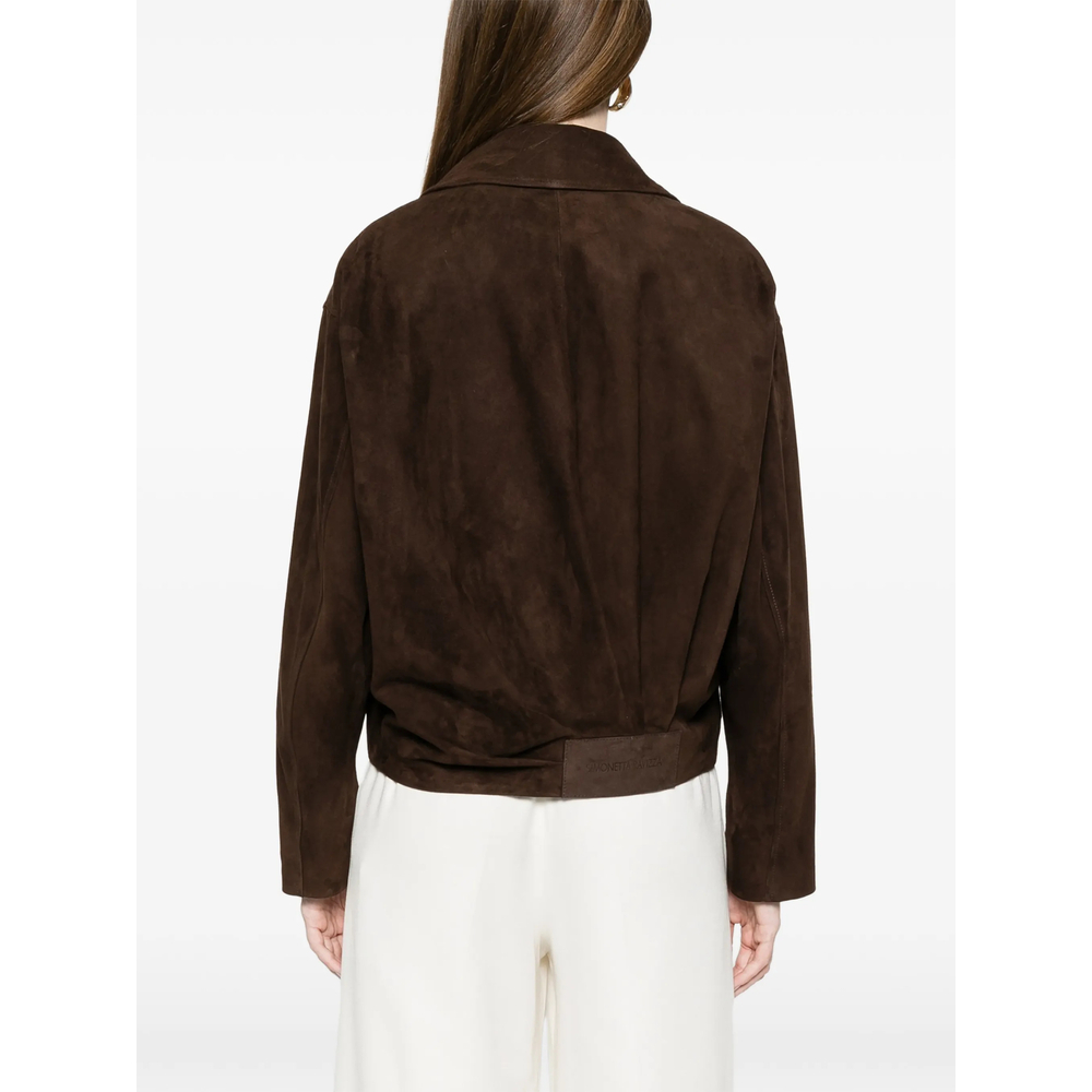 [SIMONETTA RAVIZZA] Leather Jacket SS26 S06JA409S1  MORO