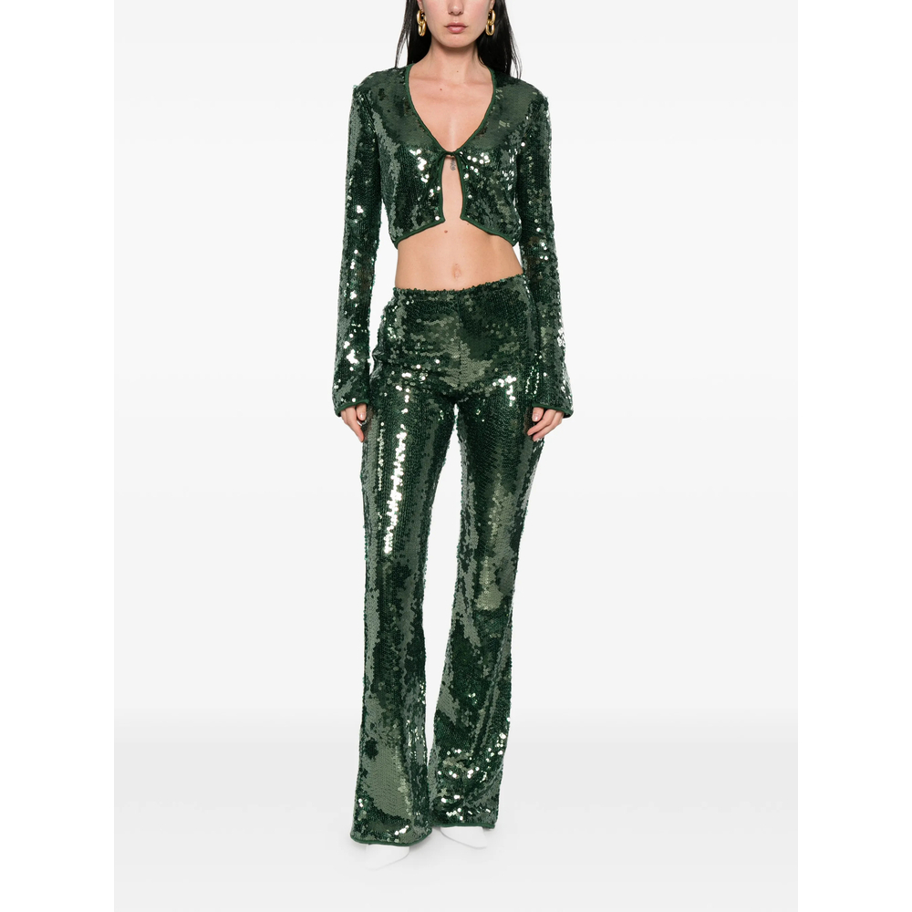 [OSEREE] Blouse SS26 MRS261 SEQUINS GREEN