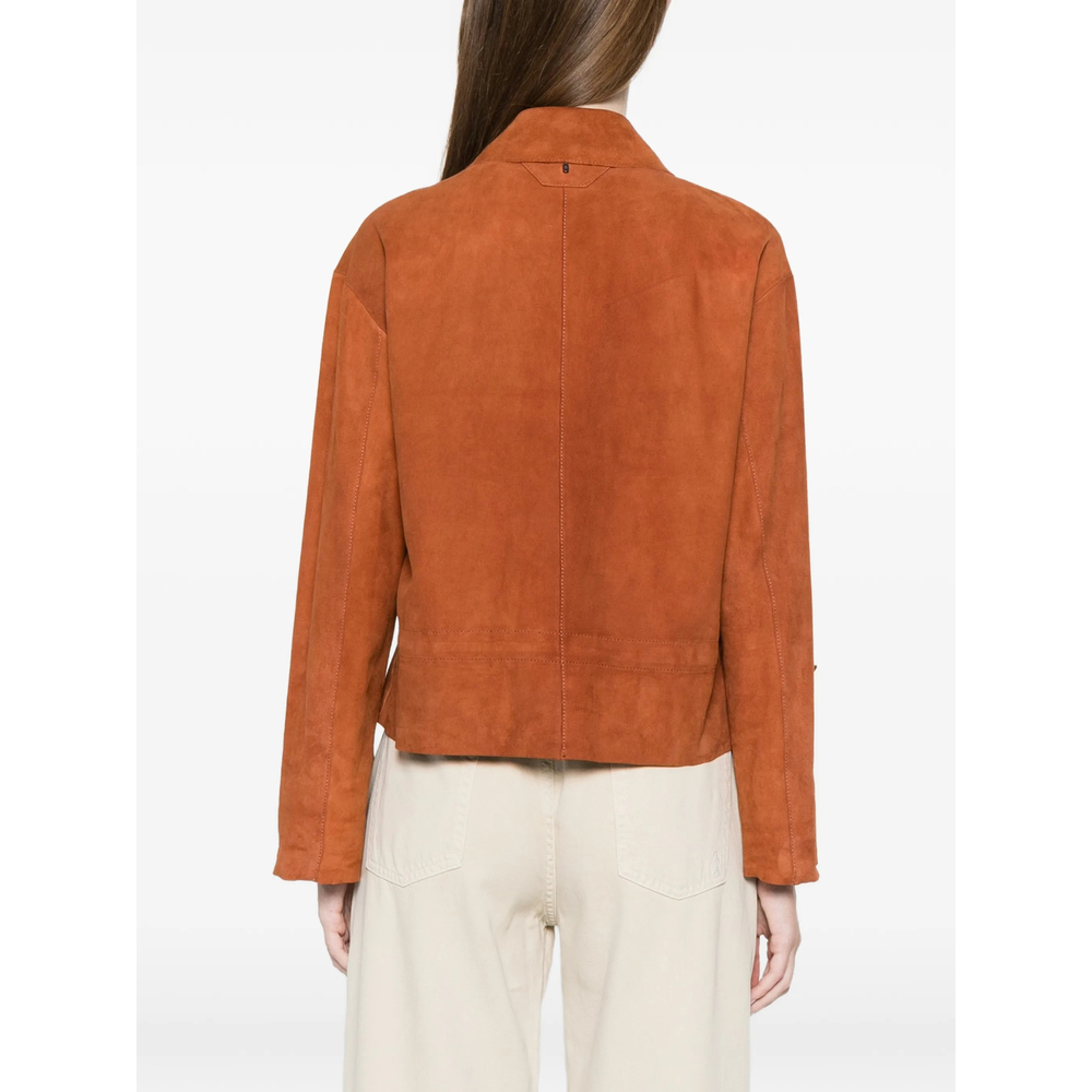 [Santoro] Leather Jacket SS26 50025-D  BRICK