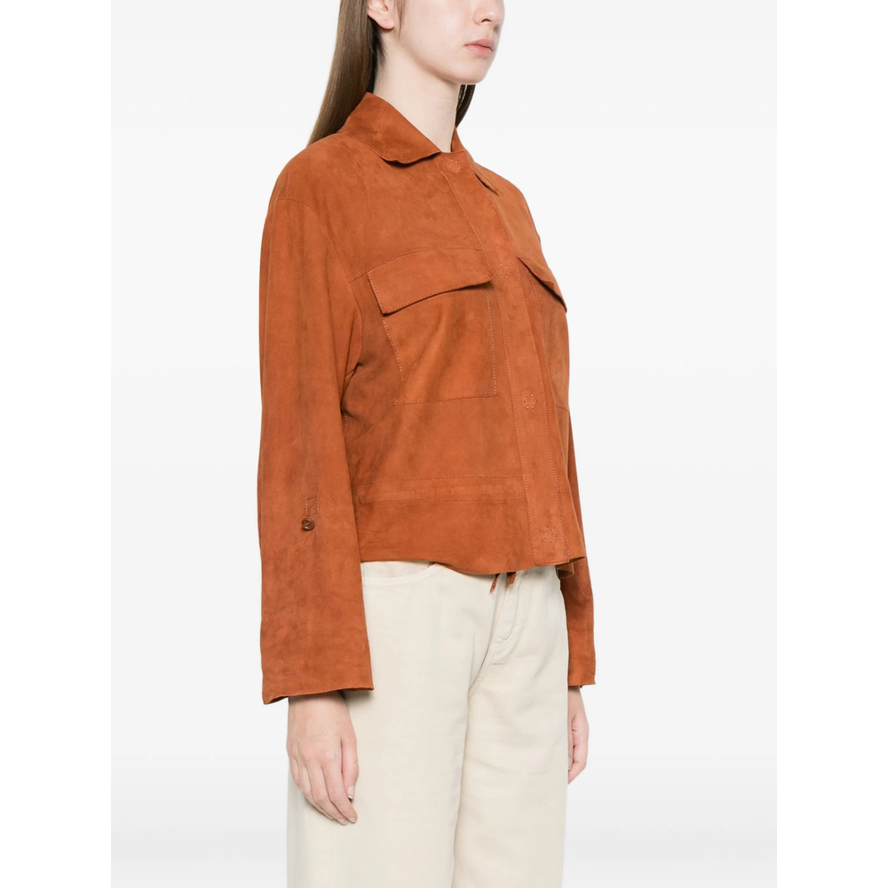 [Santoro] Leather Jacket SS26 50025-D  BRICK