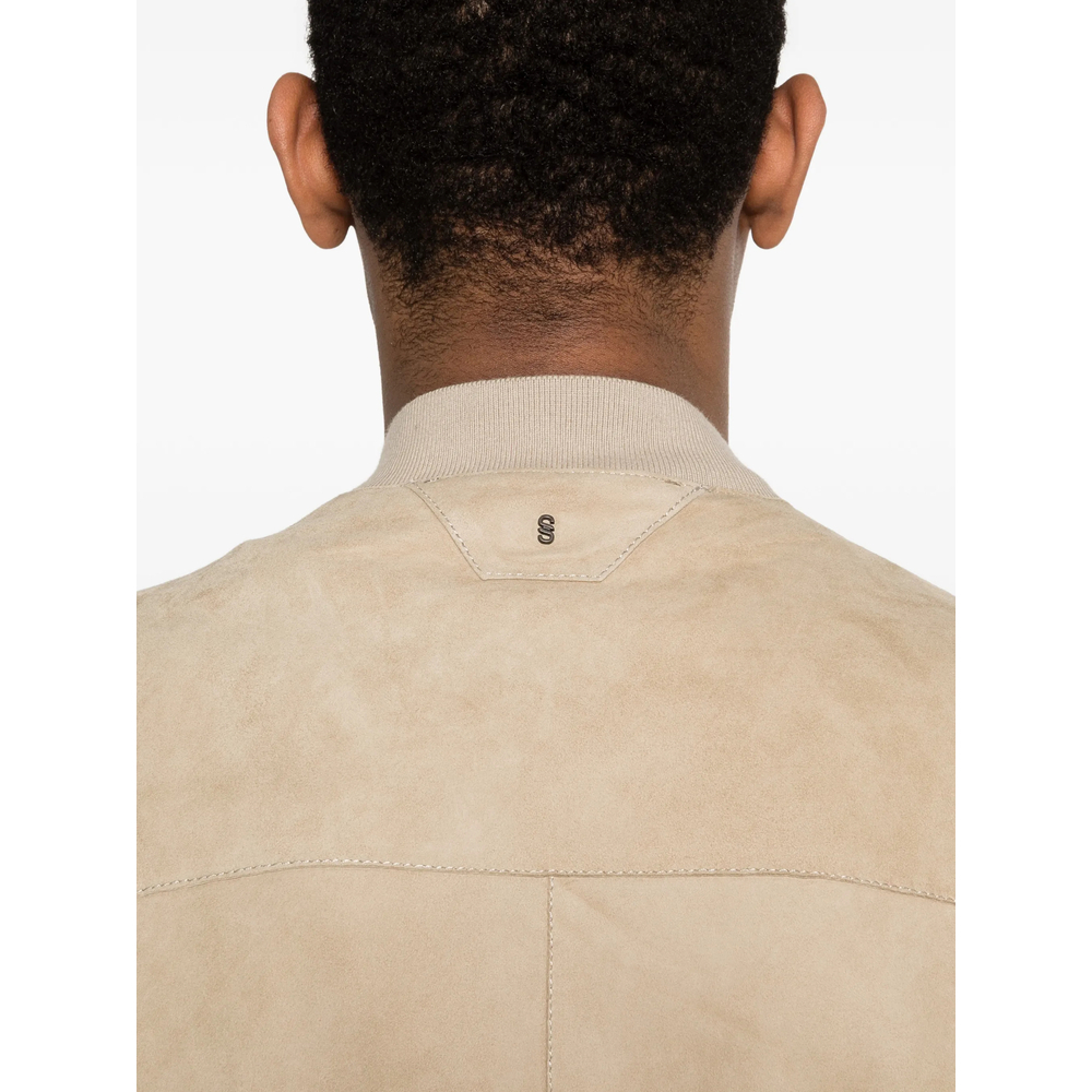 [Santoro] Leather Jacket SS26 50653-U  BEIGE