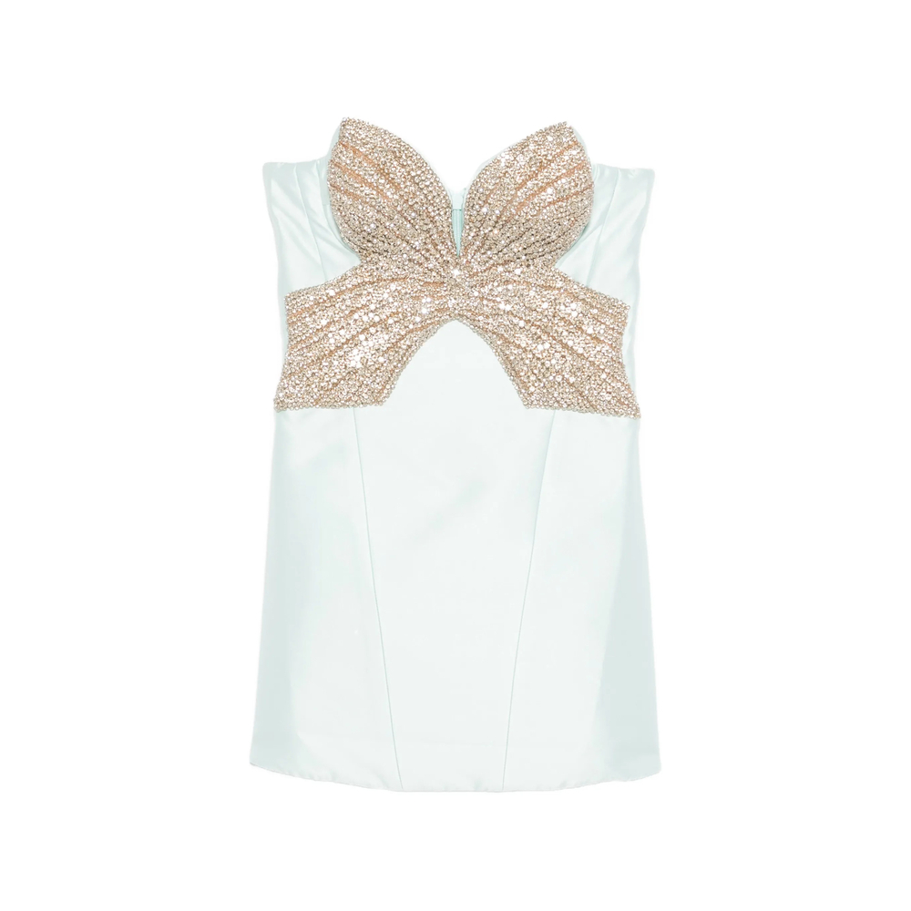 [COSTARELLOS] Sleeveless dress SS26 PS2672 MIKADO AQUA