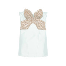 [COSTARELLOS] Sleeveless dress SS26 PS2672 MIKADO AQUA