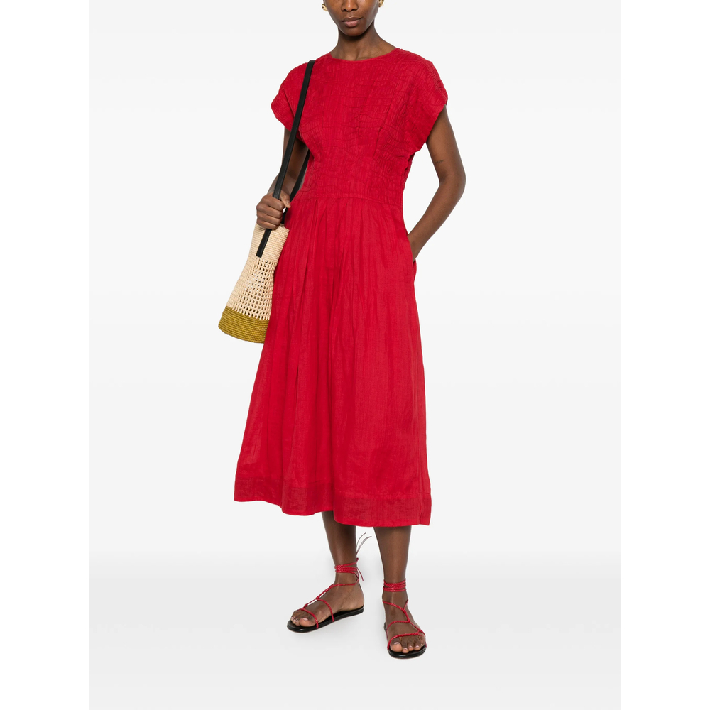 [Sea] Short sleeve dress SS26 RS26-041  RED