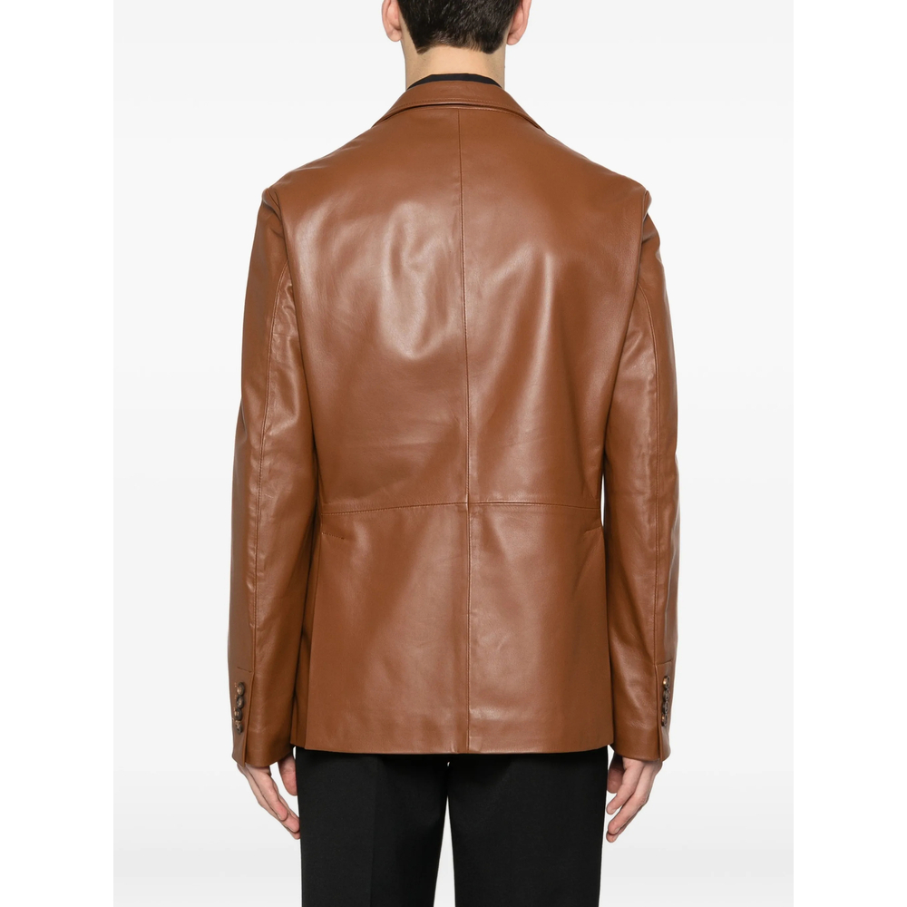 [TAGLIATORE] Leather Jacket SS26 CHE26-02 DAVIES COGNA