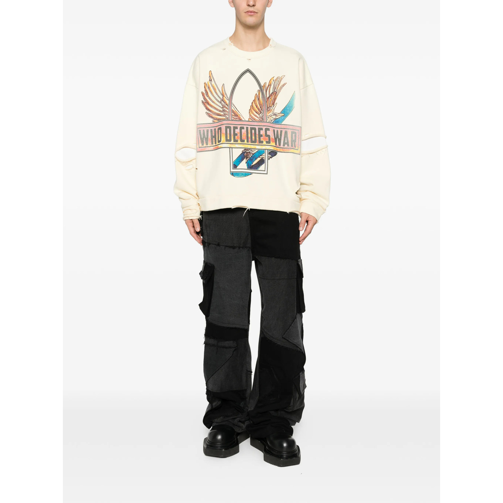 [Who Decides War] Sweatshirt FW25 RIBBON TOUR PU  CREAM