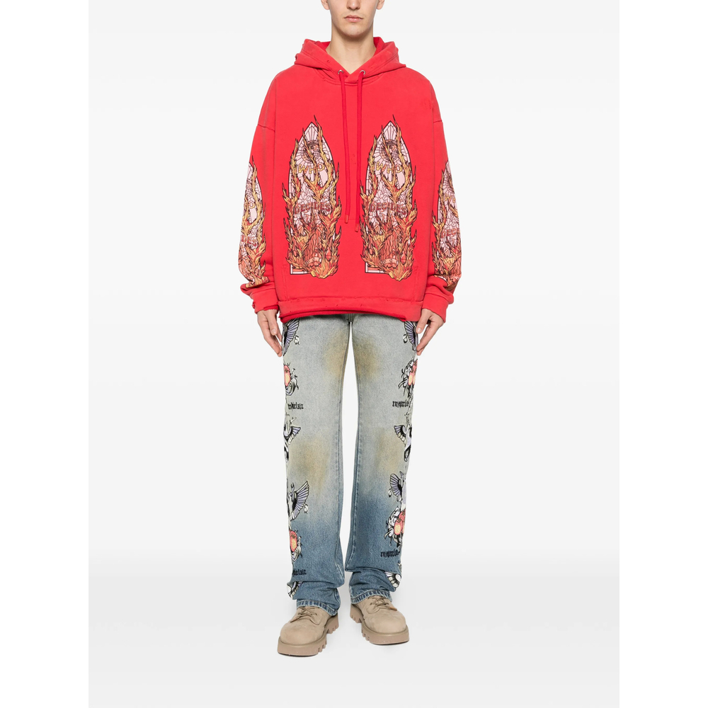 [Who Decides War] Hoodie FW25 FLAME GLASS HO  RUBY