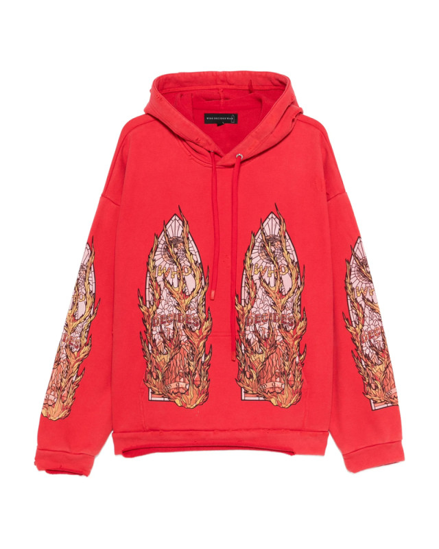 [Who Decides War] Hoodie FW25 FLAME GLASS HO  RUBY
