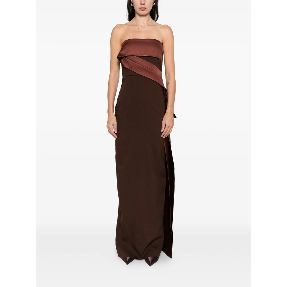 [Roland Mouret] Sleeveless dress SS26 037G-ST  BROWN