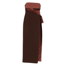 [Roland Mouret] Sleeveless dress SS26 037G-ST  BROWN