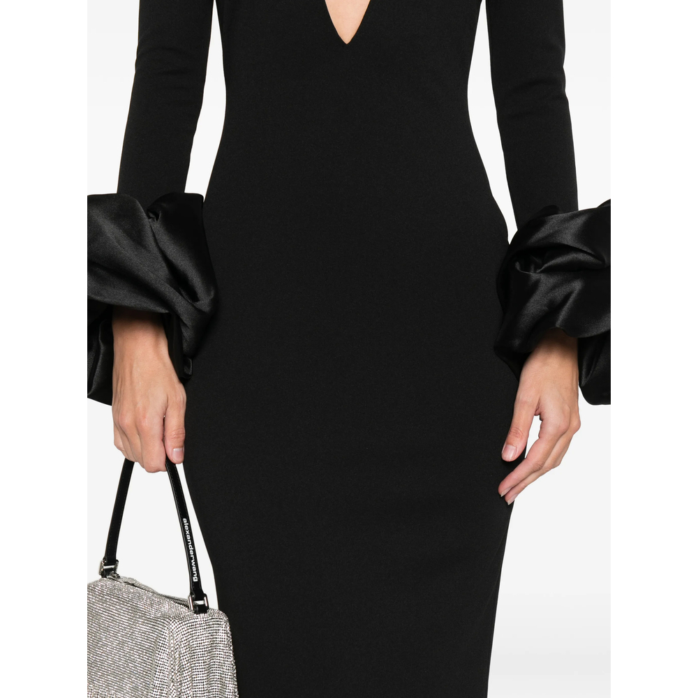 [Solace London] Long sleeve dress SS26 OS46050  BLACK