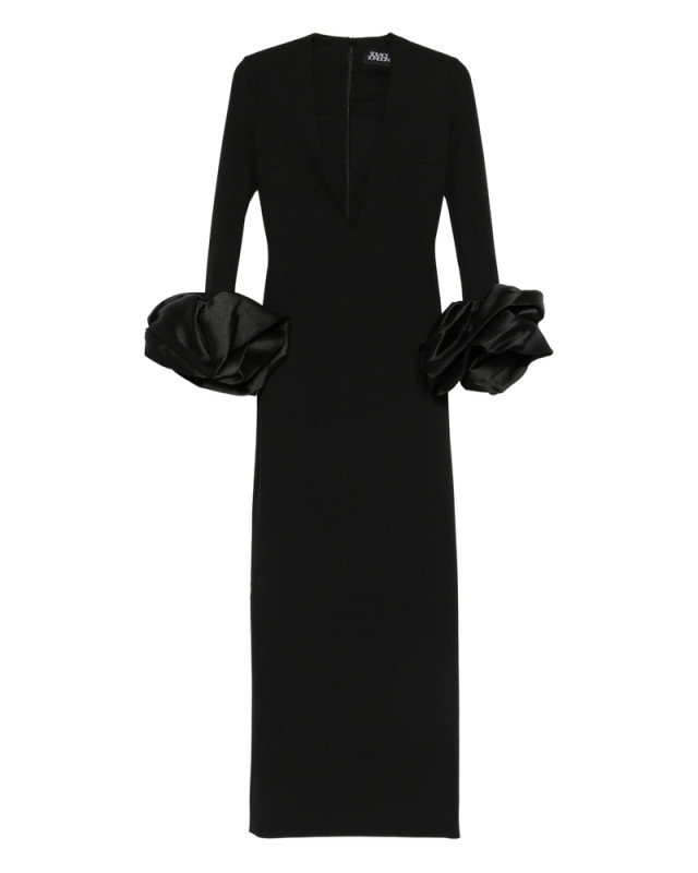 [Solace London] Long sleeve dress SS26 OS46050  BLACK