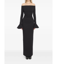 [Solace London] Long sleeve dress SS26 OS46053  BLACK