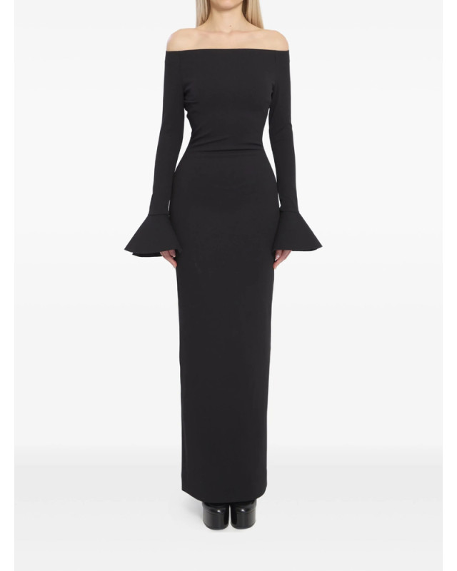[Solace London] Long sleeve dress SS26 OS46053  BLACK