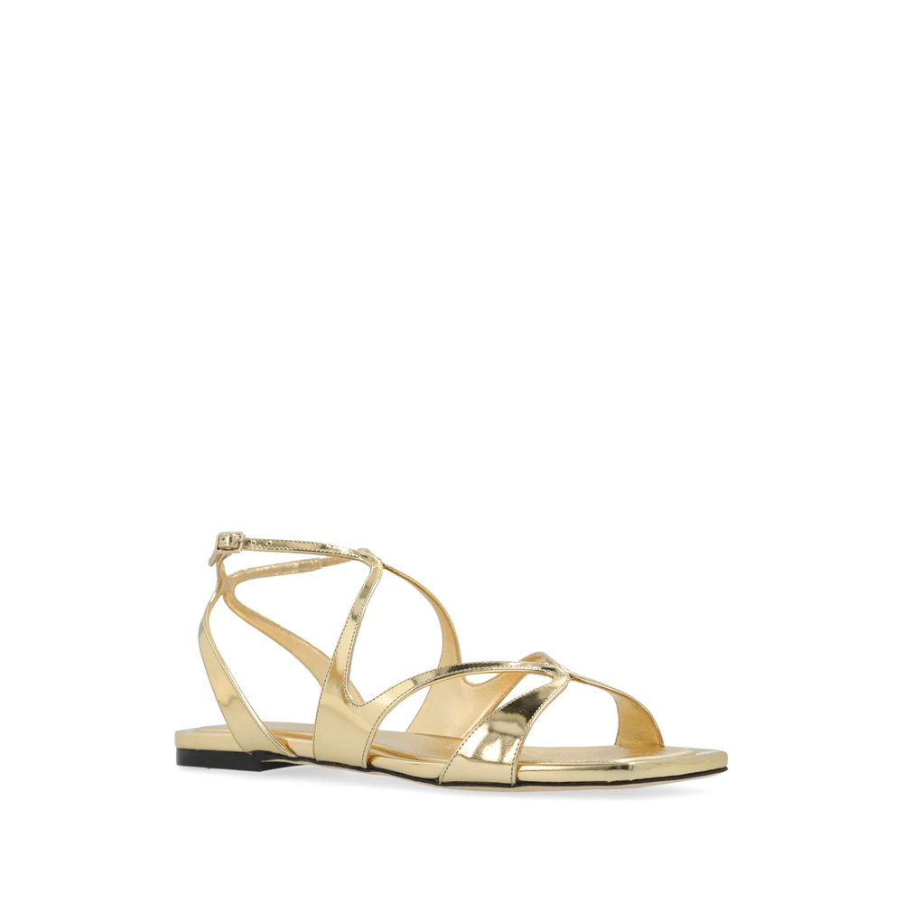 [Jimmy Choo] Sandals FW26 AYLA FLAT QUI GOLD