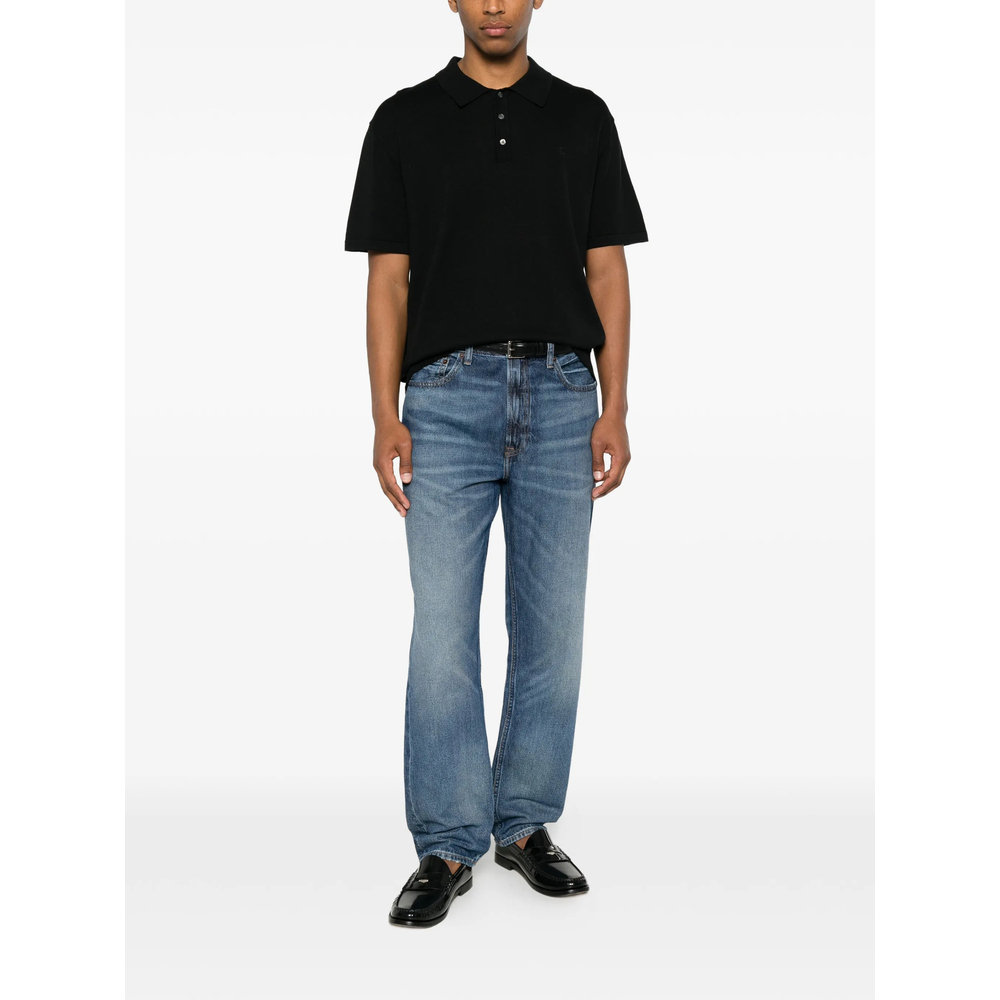[CALVIN KLEIN] Shirts Short Sleeve FW26 LV04LC326GUB1  BLACK