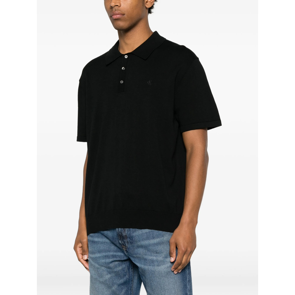 [CALVIN KLEIN] Shirts Short Sleeve FW26 LV04LC326GUB1  BLACK