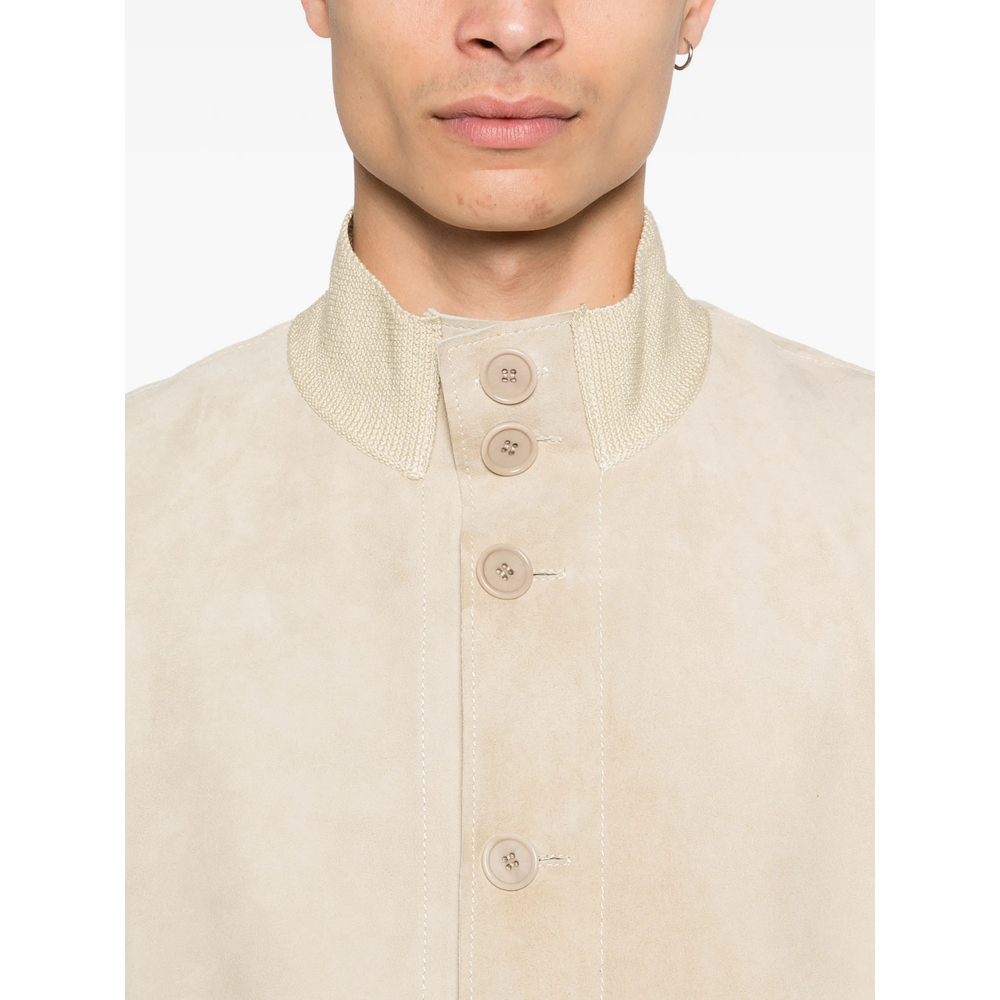 [Santoro] Leather Jacket SS26 50685-U  STONE