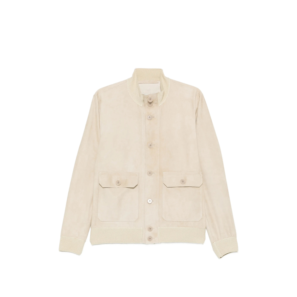 [Santoro] Leather Jacket SS26 50685-U  STONE
