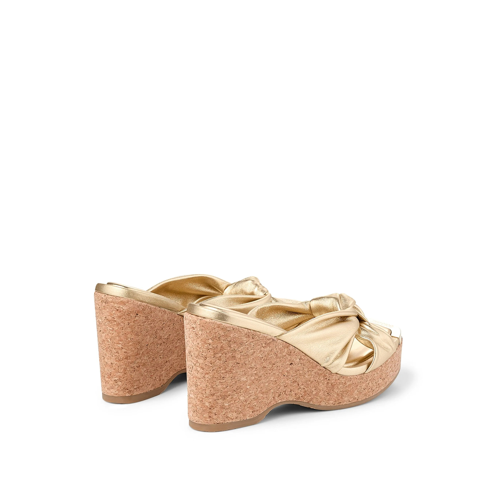 [Jimmy Choo] Sandals SS26 AVENUE WEDGE 110 MNA GOLD