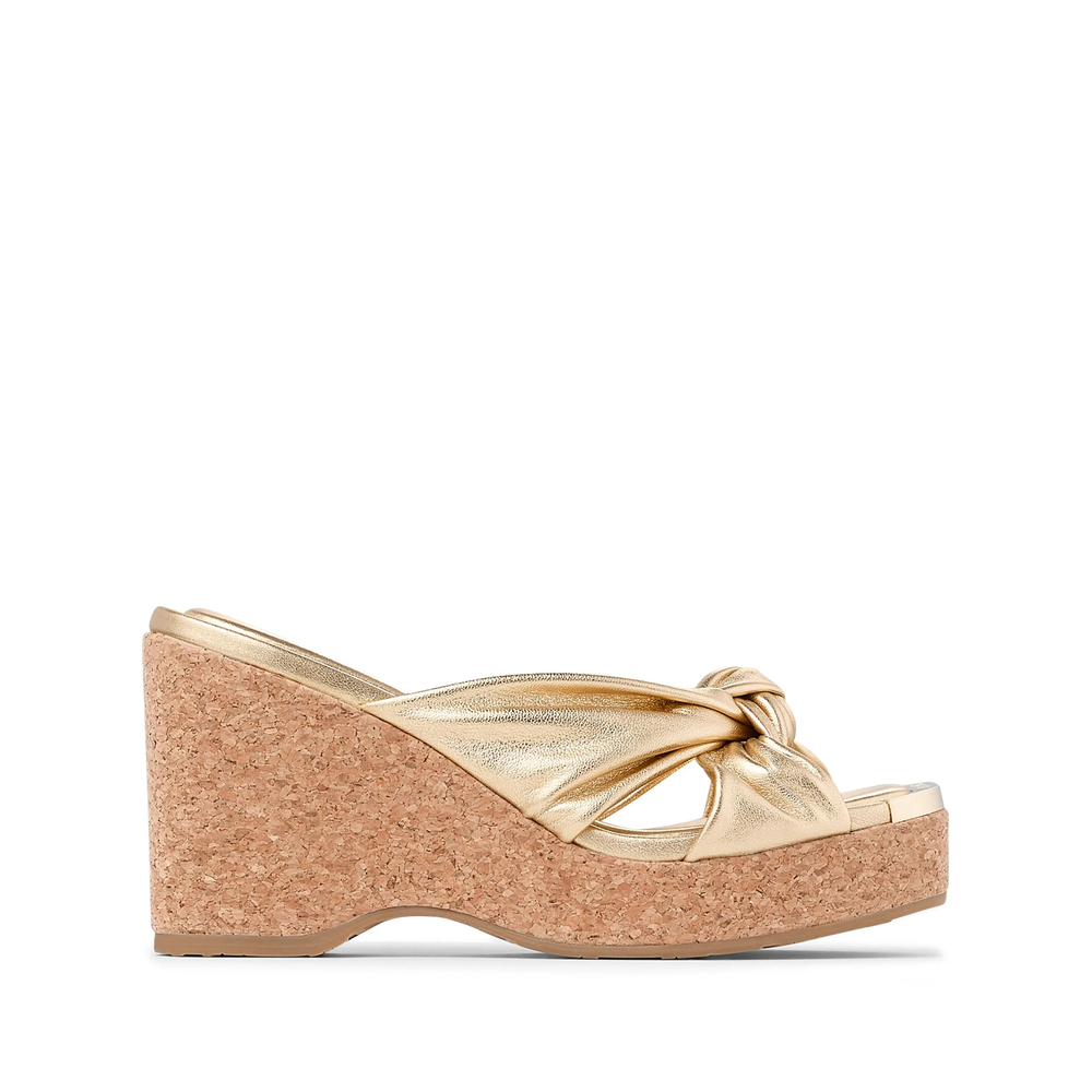 [Jimmy Choo] Sandals SS26 AVENUE WEDGE 110 MNA GOLD