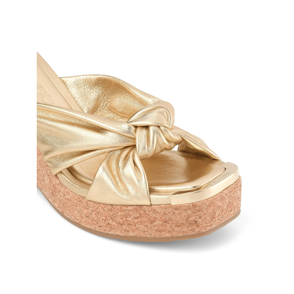 [Jimmy Choo] Sandals SS26 AVENUE WEDGE 110 MNA GOLD