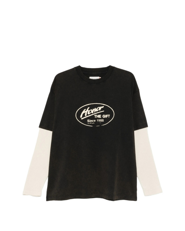 [Honor The Gift] T-shirts Long Sleeve SS26 HTG260198  BLACK
