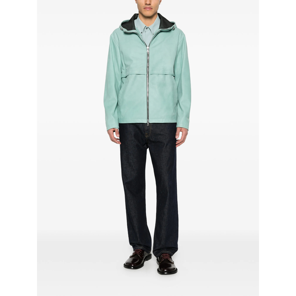 [TAGLIATORE] Leather Jacket SS26 CHE26-01 KAYV ACQUA