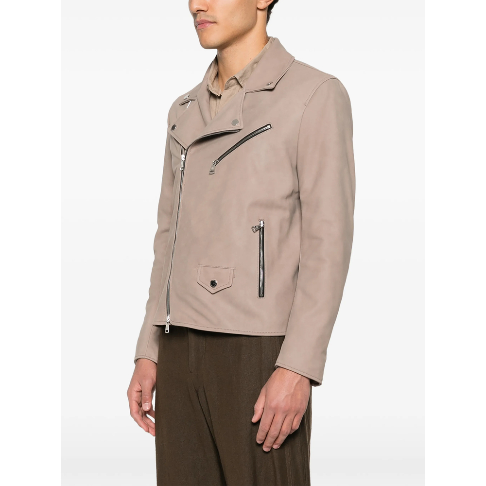 [TAGLIATORE] Leather Jacket SS26 CHE26-01 FRANKLIN TAUPE